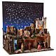 Osada szopka z postaciami sceny Bożego Narodzenia 12 cm, nocne niebo, 70x60x35 s4