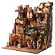 Pueblo de varios pisos molino iluminado 60x50x45 Natividad 10 cm s3