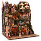 Pueblo de varios pisos molino iluminado 60x50x45 Natividad 10 cm s4