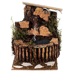 Fountain with net and pump for Nativity Scene with 8 cm characters 20x10x15 cm