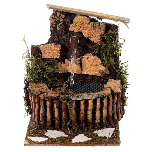 Fountain with net and pump for Nativity Scene with 8 cm characters 20x10x15 cm 1