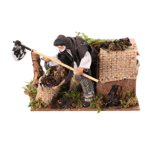 Węglarz, ruchoma scenka do szopki 8 cm, 15x15x10 cm 1