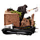 Węglarz, ruchoma scenka do szopki 8 cm, 15x15x10 cm s4