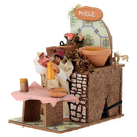 Venditrice di miele movimento presepe 8 cm 15x15x10 cm