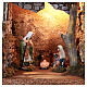 Nativity stable with mill, fountain and light for Nativity Scene with 16 cm characters 50x70x40 cm s2