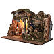 Nativity stable with mill, fountain and light for Nativity Scene with 16 cm characters 50x70x40 cm s3