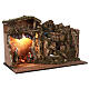 Nativity stable with mill, fountain and light for Nativity Scene with 16 cm characters 50x70x40 cm s5