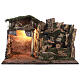 Nativity stable with mill, fountain and light for Nativity Scene with 16 cm characters 50x70x40 cm s6