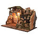 Nativity stable with mill, fountain and light for Nativity Scene with 16 cm characters 50x70x40 cm s7