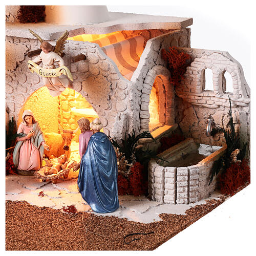 Arabic setting with fountain for Nativity Scene with 12 cm Moranduzzo characters 5