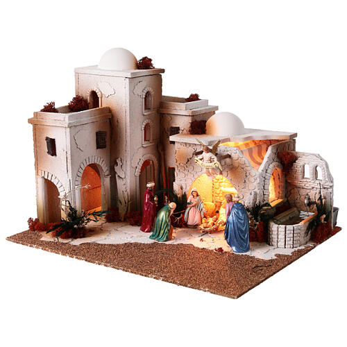 Décor arabe avec fontaine pour crèche de 12 cm 4