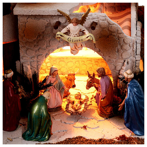 Presepe arabo con fontana presepe Moranduzzo 12 cm 2