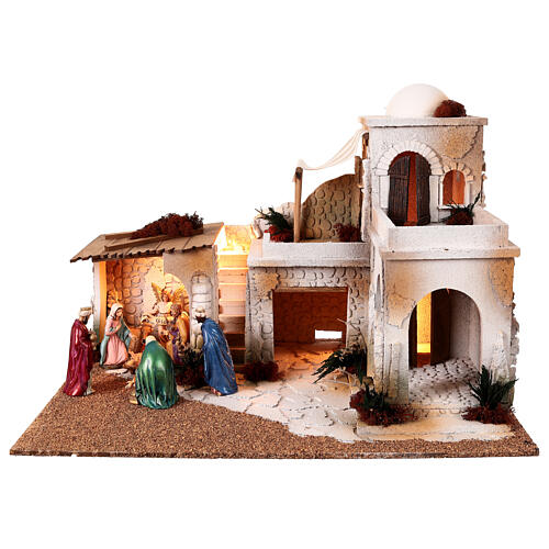 Arabic setting 45x60x50 cm for Nativity Scene with 12 cm characters 1