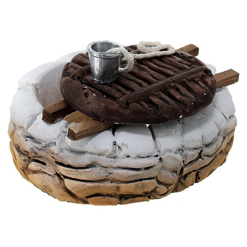 Poço baixo grande 5x10 cm gesso para presépio com figuras de 8-12 cm 3