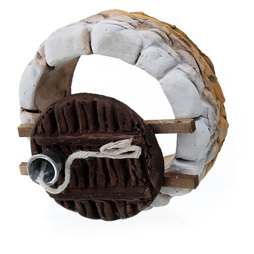 Poço baixo grande 5x10 cm gesso para presépio com figuras de 8-12 cm 5