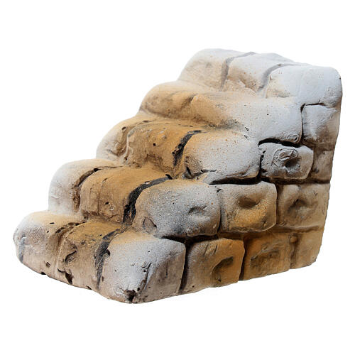Schodki 5x5x5 cm, białe, z gipsu, do szopek 8-12 cm 2