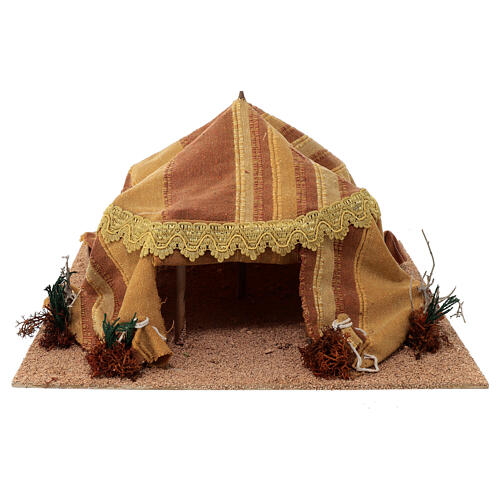 Round Arab tent 15x35x35 cm fabric for 8-12 cm nativity scenes 1