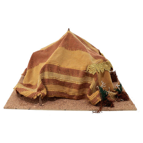 Round Arab tent 15x35x35 cm fabric for 8-12 cm nativity scenes 4