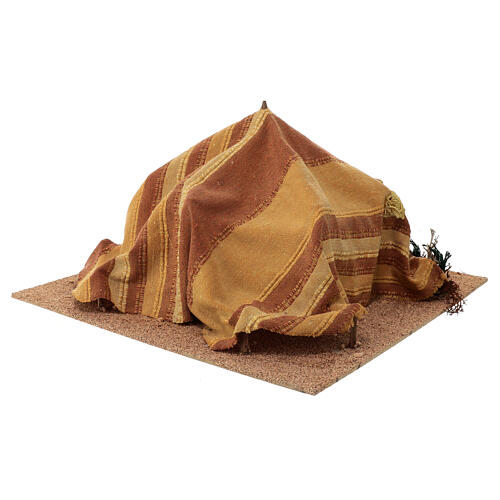 Round Arab tent 15x35x35 cm fabric for 8-12 cm nativity scenes 5