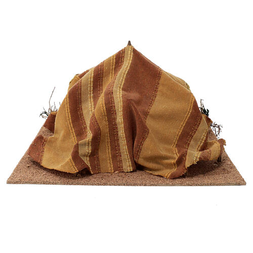 Round Arab tent 15x35x35 cm fabric for 8-12 cm nativity scenes 6