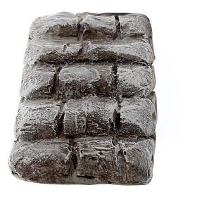 Scala piccola 5x5x5 cm gesso grigia per presepi 8-12 cm