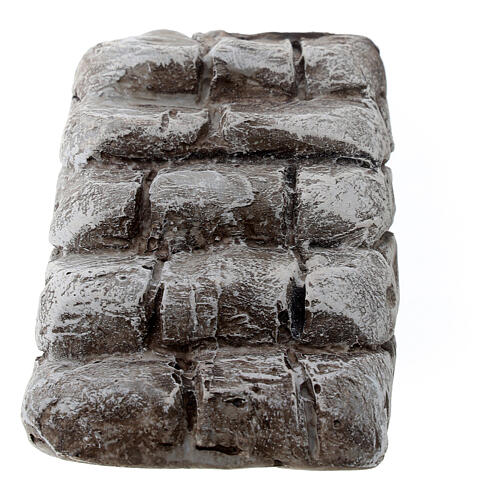 Scala piccola 5x5x5 cm gesso grigia per presepi 8-12 cm 1