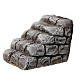 Scala piccola 5x5x5 cm gesso grigia per presepi 8-12 cm s2