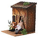 Woman embroidering and child on a rocking horse, animated Nativity Scene of 10 cm, 20x15x15 cm s2