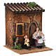 Woman embroidering and child on a rocking horse, animated Nativity Scene of 10 cm, 20x15x15 cm s3
