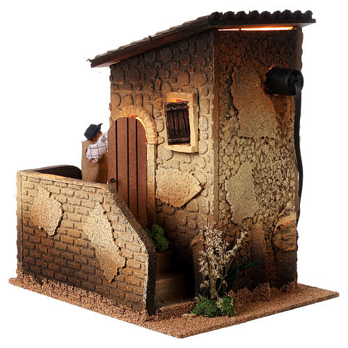 Movimento Uomo e donna alla finestra presepe 12 cm 30x20x25 cm 4