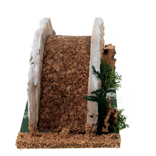 Big bridge 10x15x10 cm, cork and plaster, for Nativity Scene with 8-12 cm characters 4