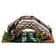 Kleine Brücke aus Kork und Holz 5x15x5 cm für Krippe, 8-12 cm s1