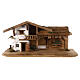 Wooden stable with balcony 35x70x30 cm for 10 cm Nativity Scene s1