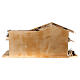 Wooden stable with balcony 35x70x30 cm for 10 cm Nativity Scene s4