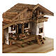 Wooden stable with deck 40x80x40 cm for 12 cm Nativity Scene s2