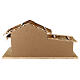 Wooden stable with deck 40x80x40 cm for 12 cm Nativity Scene s5