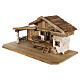 Stalla legno piano rialzato 40x80x40 presepe 12 cm s3