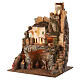 Village on two levels with Nativity and lights, 70x55x45 cm, for Nativity Scene of 10 cm s2