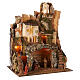 Village on two levels with Nativity and lights, 70x55x45 cm, for Nativity Scene of 10 cm s3