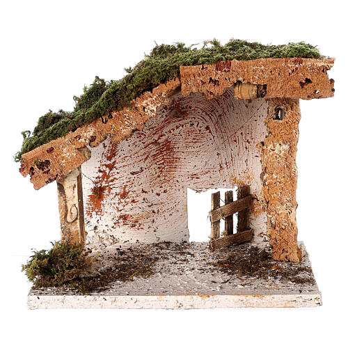 Empty stable 20x25x15 cm for Nativity Scene of 8 cm 1