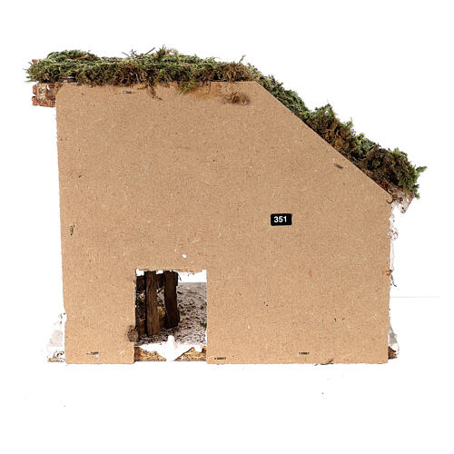 Empty stable 20x25x15 cm for Nativity Scene of 8 cm 4