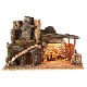 Illuminated stable with mill 35x50x30 cm for Nativity Scene of 10 cm s4