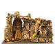 Nativity cave with waterfall and lights, 35x60x35 cm, for 16 cm Nativity Scene s1