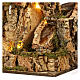 Nativity cave with waterfall and lights, 35x60x35 cm, for 16 cm Nativity Scene s2