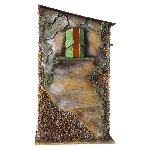 Casa alta Moranduzzo con luce cartone 50x30x20 cm presepe 10 cm 1