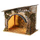 Stable with light 30x30x20 cm for 10 cm Moranduzzo Nativity Scene s2