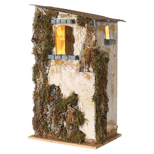 Casa stuccata a mano 50x30x20 cm linea Moranduzzo presepe 10 cm 2