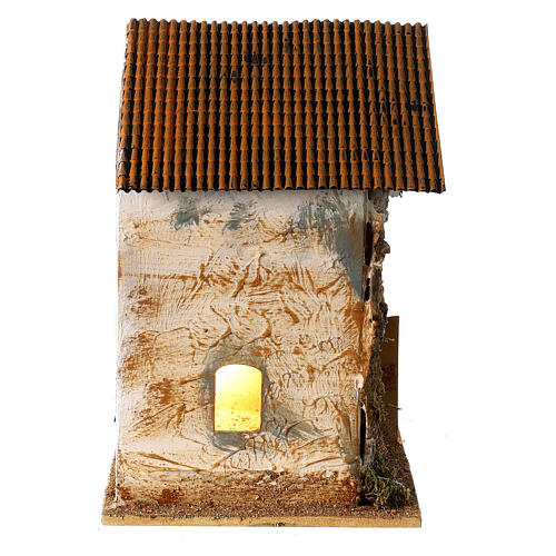 Hand stuccoed house figure 35x30x20 cm 10 cm Moranduzzo cork 5