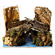 Wood and cork bridge 10x15x10 cm for 4 cm Nativity Scene s1