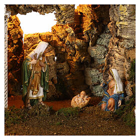 Borgo presepe Natività 16 cm sughero 50x75x40 cm